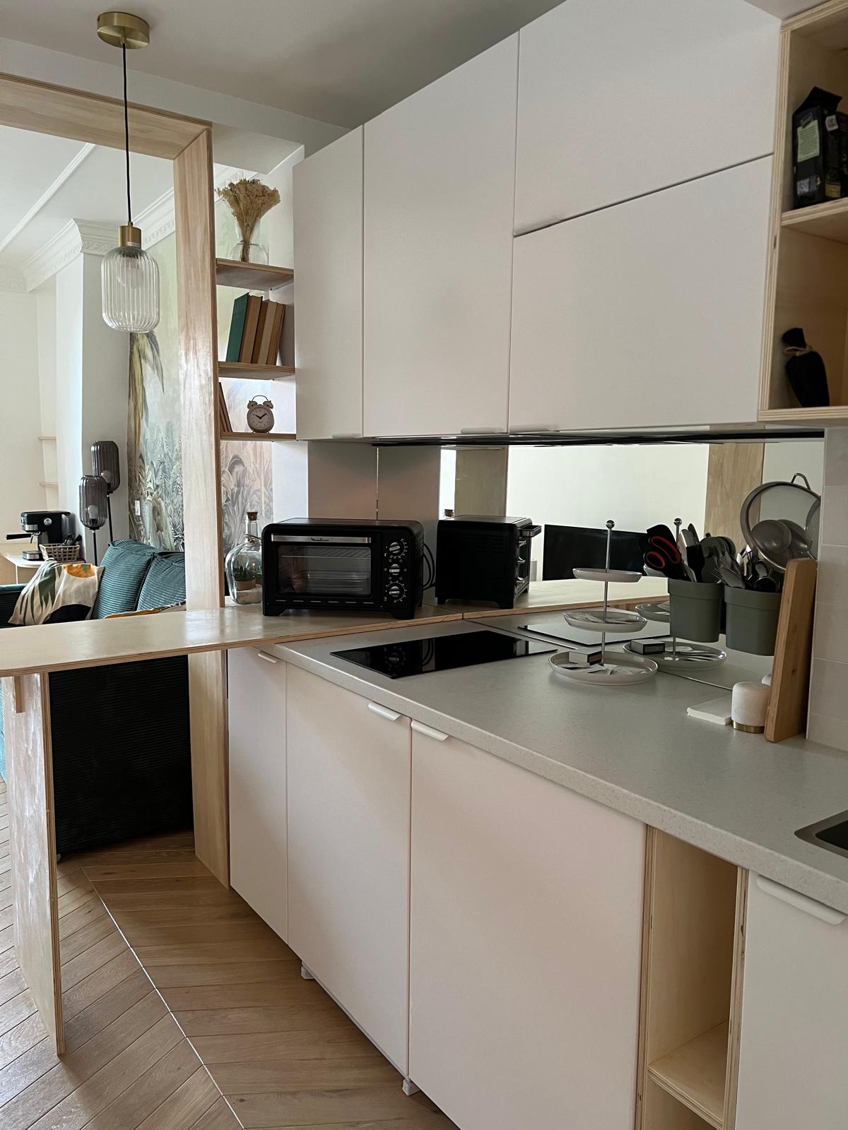 Cuisine minimaliste et pratique, idéale pour l’entretien des accessoires d’animaux. Cuisine minimaliste et pratique, idéale pour l’entretien des accessoires d’animaux.