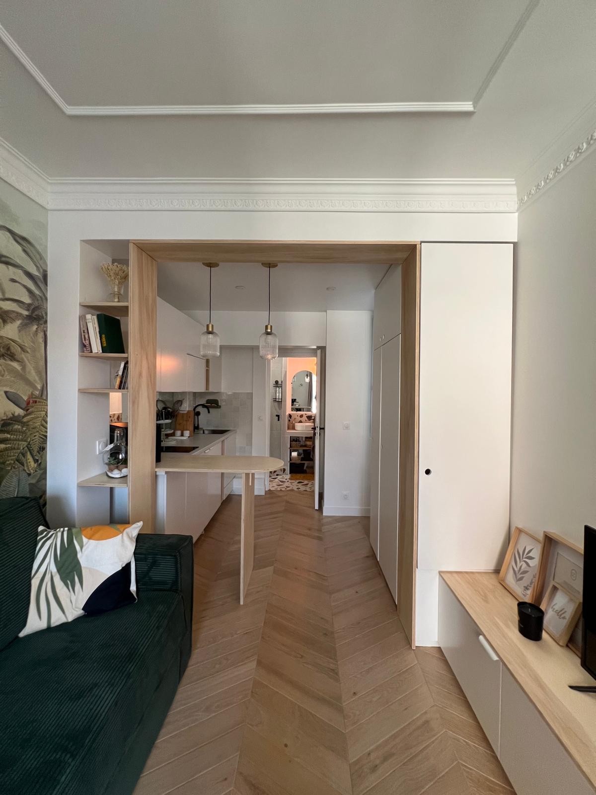 Vue générale du studio 20m² – un espace cosy pour votre animal à Paris. Vue générale du studio 20m² – un espace cosy pour votre animal à Paris.